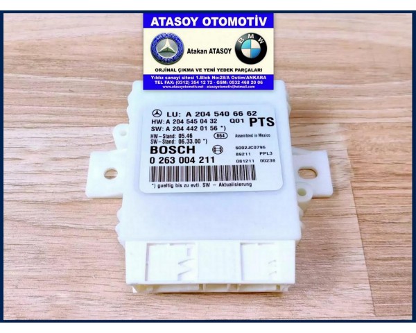 MERCEDES W204 PARK SENSÖRÜ BEYNİ A2045406662 2045406662 0263004211 A2045450432 A2044420156 W204 PTS BEYNİ